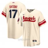 Camiseta Beisbol Hombre Los Angeles Angels Shohei Ohtani 2022 City Connect Replica Crema