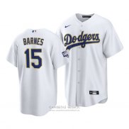 Camiseta Beisbol Hombre Los Angeles Dodgers Austin Barnes 2021 Gold Program Replica Blanco