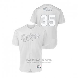 Camiseta Beisbol Hombre Los Angeles Dodgers Cody Bellinger 2019 Players Weekend Autentico Blanco