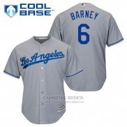 Camiseta Beisbol Hombre Los Angeles Dodgers Darwin Barney 6 Gris Cool Base