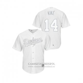Camiseta Beisbol Hombre Los Angeles Dodgers Enrique Hernandez 2019 Players Weekend Kike Replica Blanco