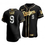 Camiseta Beisbol Hombre Los Angeles Dodgers Gavin Lux Golden Edition Autentico Negro