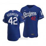 Camiseta Beisbol Hombre Los Angeles Dodgers Jackie Robinson Day Autentico Away Azul