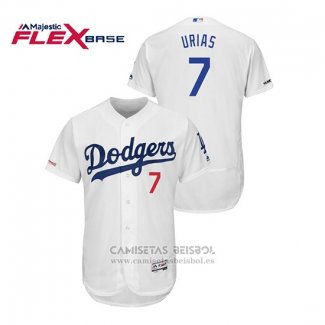 Camiseta Beisbol Hombre Los Angeles Dodgers Julio Urias Flex Base Blanco