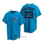 Camiseta Beisbol Hombre Miami Marlins Alex Jackson Replica Alterno Azul