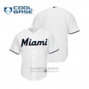 Camiseta Beisbol Hombre Miami Marlins Cool Base Primera Personalizada 2019 Blanco