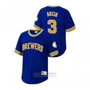 Camiseta Beisbol Hombre Milwaukee Brewers Orlando Arcia Cooperstown Collection Azul