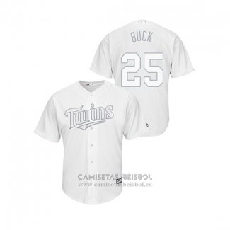 Camiseta Beisbol Hombre Minnesota Twins Byron Buxton 2019 Players Weekend Replica Blanco