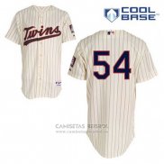 Camiseta Beisbol Hombre Minnesota Twins Ervin Santana 54 Crema Alterno Cool Base
