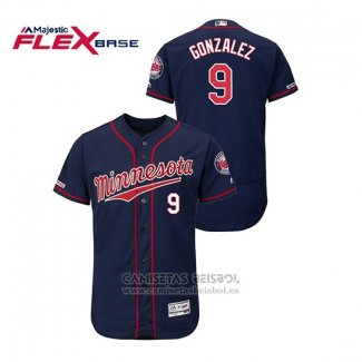 Camiseta Beisbol Hombre Minnesota Twins Marwin Gonzalez 150th Aniversario Patch Autentico Flex Base Azul2