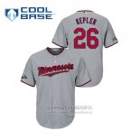 Camiseta Beisbol Hombre Minnesota Twins Max Kepler 2019 Postemporada Cool Base Gris