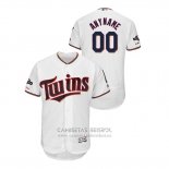 Camiseta Beisbol Hombre Minnesota Twins Personalizada 2019 Postemporada Flex Base Blanco
