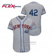 Camiseta Beisbol Hombre New York Mets 2019 Jackie Robinson Day Flex Base Gris