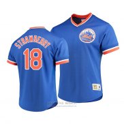 Camiseta Beisbol Hombre New York Mets Darryl Strawberry Cooperstown Collection Azul