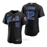 Camiseta Beisbol Hombre New York Mets Francisco Lindor 2022 Autentico Alterno Negro