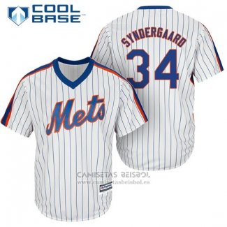 Camiseta Beisbol Hombre New York Mets Noah Syndergaard Cool Base Blanco