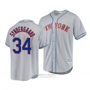 Camiseta Beisbol Hombre New York Mets Noah Syndergaard Cool Base Road Gris