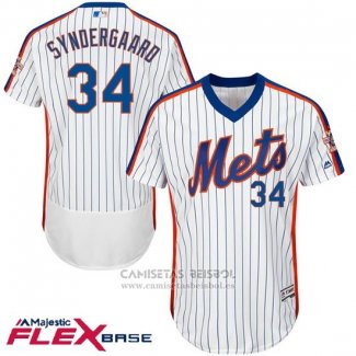 Camiseta Beisbol Hombre New York Mets Noah Syndergaard Flex Base Blanco