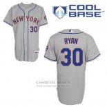 Camiseta Beisbol Hombre New York Mets Nolan Ryan 30 Gris Cool Base