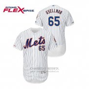 Camiseta Beisbol Hombre New York Mets Robert Gsellman 150th Aniversario Patch Autentico Flex Base Blanco