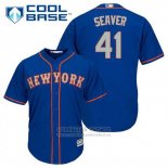 Camiseta Beisbol Hombre New York Mets Tom Seaver 41 Azul Alterno Cool Base