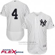 Camiseta Beisbol Hombre New York Yankees Lou Gehrig Autentico Collection Flex Base Blanco