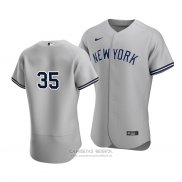 Camiseta Beisbol Hombre New York Yankees Nick Tropeano Autentico Road 2020 Gris