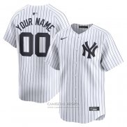 Camiseta Beisbol Hombre New York Yankees Primera Limited Personalizada Blanco