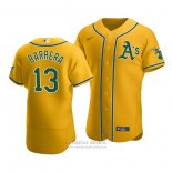 Camiseta Beisbol Hombre Oakland Athletics Luis Barrera Gold Autentico Primera