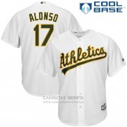 Camiseta Beisbol Hombre Oakland Athletics Yonder Alonso Blanco Cool Base