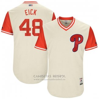 Camiseta Beisbol Hombre Philadelphia Phillies 2017 Little League World Series Jerad Eickhoff Tan