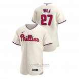 Camiseta Beisbol Hombre Philadelphia Phillies Aaron Nola Autentico 2020 Alterno Crema