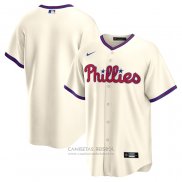 Camiseta Beisbol Hombre Philadelphia Phillies Alterno Replica Crema