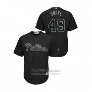 Camiseta Beisbol Hombre Philadelphia Phillies Jake Arrieta 2019 Players Weekend Replica Negro