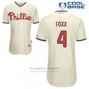 Camiseta Beisbol Hombre Philadelphia Phillies Jimmy Foxx 4 Crema Alterno Cool Base