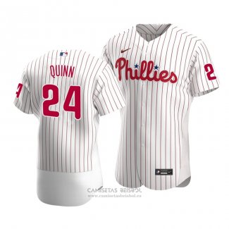 Camiseta Beisbol Hombre Philadelphia Phillies Roman Quinn Autentico Primera Blanco