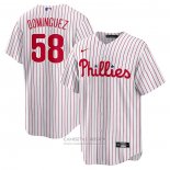 Camiseta Beisbol Hombre Philadelphia Phillies Seranthony Dominguez Primera Replica Blanco