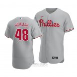 Camiseta Beisbol Hombre Philadelphia Phillies Spencer Howard Autentico Road 2020 Gris