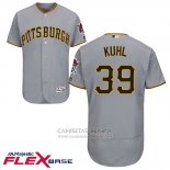 Camiseta Beisbol Hombre Pittsburgh Pirates Chad Kuhl Gris Flex Base Autentico Collection