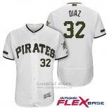Camiseta Beisbol Hombre Pittsburgh Pirates Elias Diaz Blanco 2018 Primera Alterno Flex Base