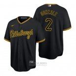 Camiseta Beisbol Hombre Pittsburgh Pirates Erik Gonzalez Replica Negro