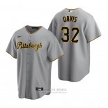 Camiseta Beisbol Hombre Pittsburgh Pirates Henry Davis Replica Road Gris