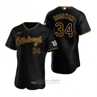 Camiseta Beisbol Hombre Pittsburgh Pirates John Nogowski Alterno Autentico Negro