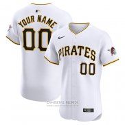 Camiseta Beisbol Hombre Pittsburgh Pirates Primera Elite Personalizada Blanco