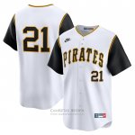 Camiseta Beisbol Hombre Pittsburgh Pirates Roberto Clemente Throwback Cooperstown Limited Blanco Camiseta Beisbol Hombre Pittsburgh Pirates Roberto Clemente Throwback Cooperstown Limited Blanco