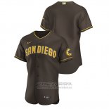 Camiseta Beisbol Hombre San Diego Padres Autentico 2020 Alterno Marron