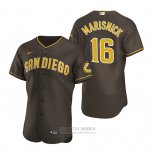 Camiseta Beisbol Hombre San Diego Padres Jake Marisnick Autentico Road Marron