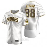 Camiseta Beisbol Hombre San Diego Padres Jorge Alfaro Blanco Autentico Alterno Marron