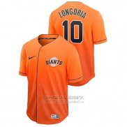 Camiseta Beisbol Hombre San Francisco Giants Evan Longoria Fade Autentico Naranja