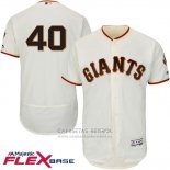 Camiseta Beisbol Hombre San Francisco Giants Madison Bumgarner Crema Flex Base Autentico Collection